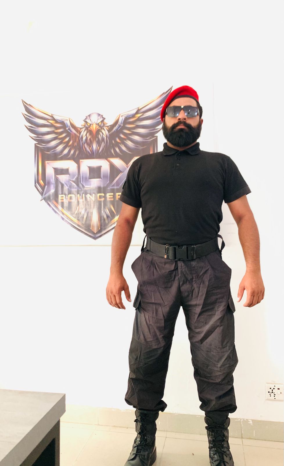 VIP security team in position